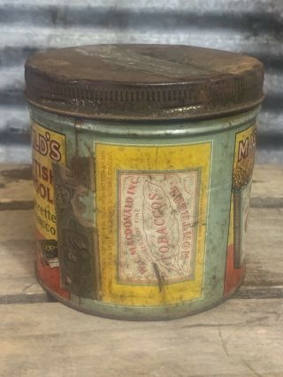ANTIQUE EARLY 1900S MACDONALD ' S BRITISH CONSOL CIGARETTE TOBACCO TIN LITHO CAN 2