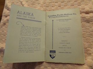Vintage 1935 Canadian Pacific Alaska Princess Line SS Charlotte Passenger List 2