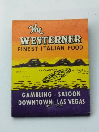 1 The Westerner Casino Vintage Front Strike Matchbook 3