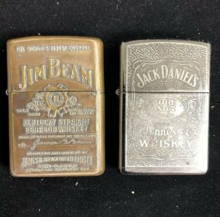 Jack Daniels And Jim Beam Zippo Lighter