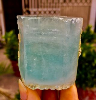 Wow 934 C.  T Top Class Damage Terminated Blue Color Aquamarine Crystal
