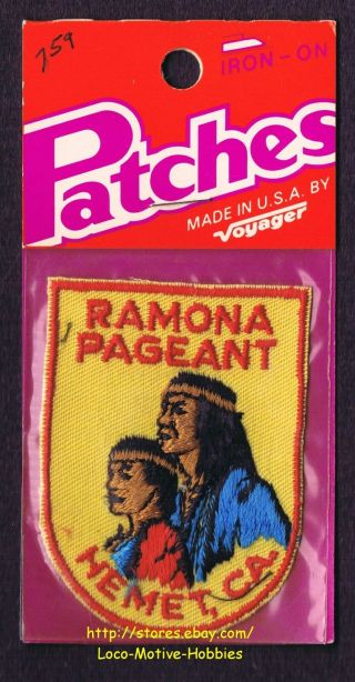 Lmh Patch Badge Ramona Pageant Outdoor Play Amphitheater Theater Indian Hemet Ca