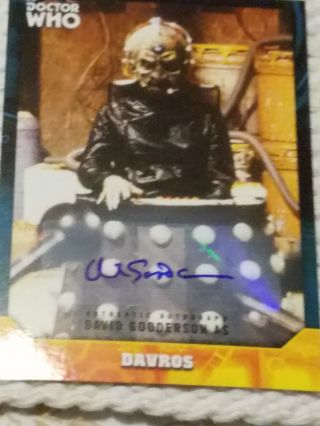 Doctor Who Signature Autograph Card David Gooderson - Davros