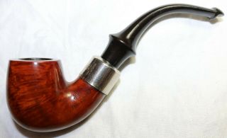 Vintage Kb&b Chesterfield Estate Pipe W/ Solid Rubber P - Lip Stem - Cracked Band