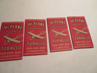 Four (4) Packs Hi - Plane Vintage Cigarette Tobacco Rolling Papers