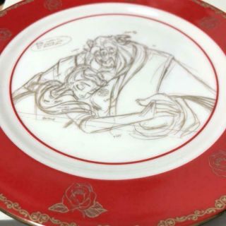 Beauty And The Beast Plate Painting Plate Disney Art Exhibition Limited F/s