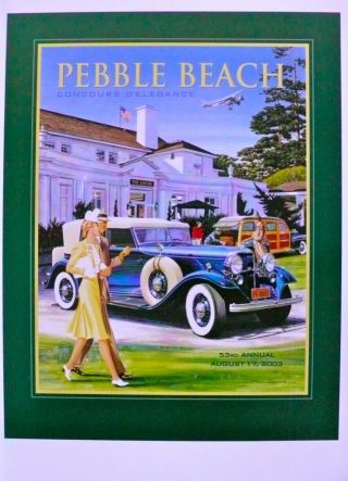 53rd Annual Pebble Beach Concours 2003 Poster Print Lincoln Ford Woody