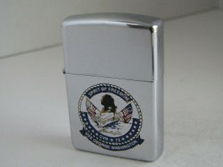 Uss George Washington Spirit Of Freedom Chrome Zippo Lighter 1992 Unfired