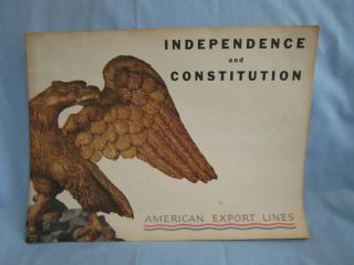 Vintage Independence And Constitution American Export Lines Cruise Book 1953