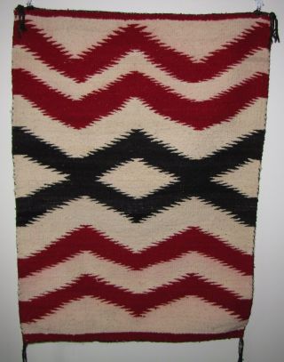 Vintage Native American Weaving Woven Wearing Blanket Indian 29 " X 39 " Navajo