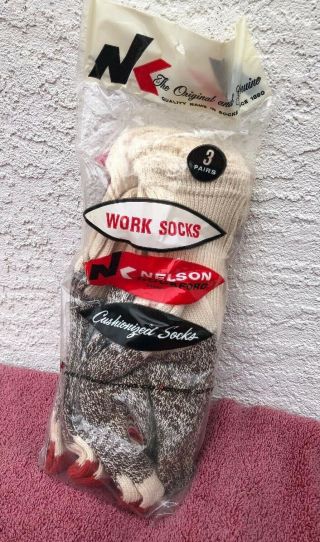 3 Pr Redheel Red Heel Socks W/ Elephant Sock Monkey Kit Nelson Rockford