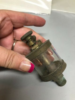 Powell Co.  Pilgrim 1 Brass Oiler Hit Miss Gas Engine Antique Pat 