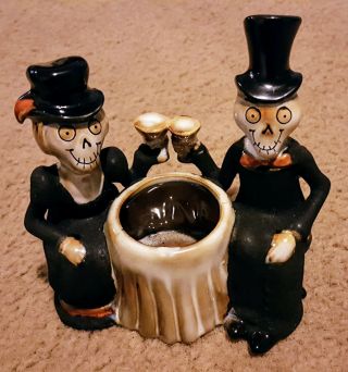 Yankee Candle Boney Bunch Halloween Skeleton Couple 2012