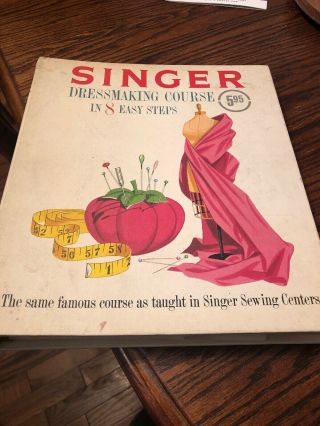 Vintage 1961 Singer Sewing Book Dressmaking Course In 8 Steps 3 Ring Binder
