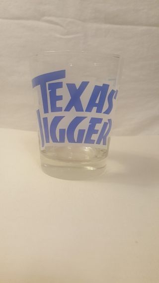 Texas Jigger - The Lone Star State Vintage Glass
