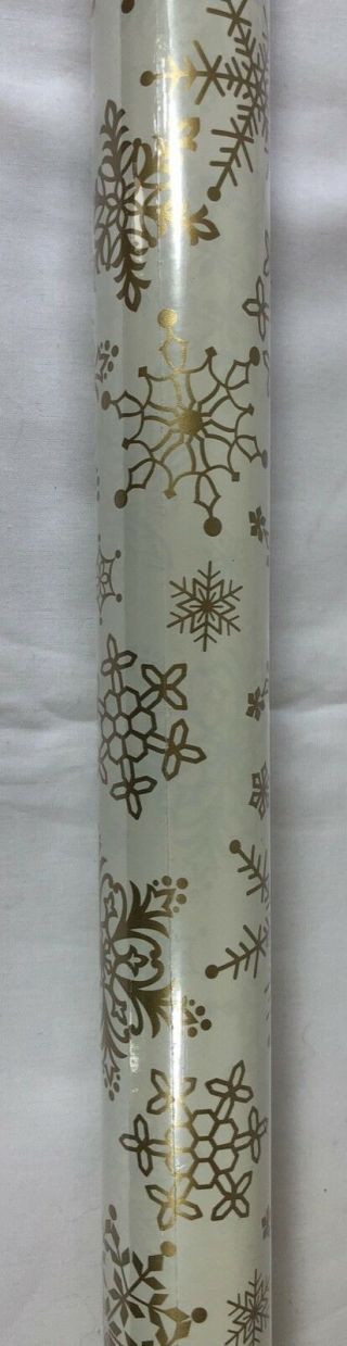 Hallmark Gold Snowflakes Christmas Gift Wrapping Paper 50 Square Feet,