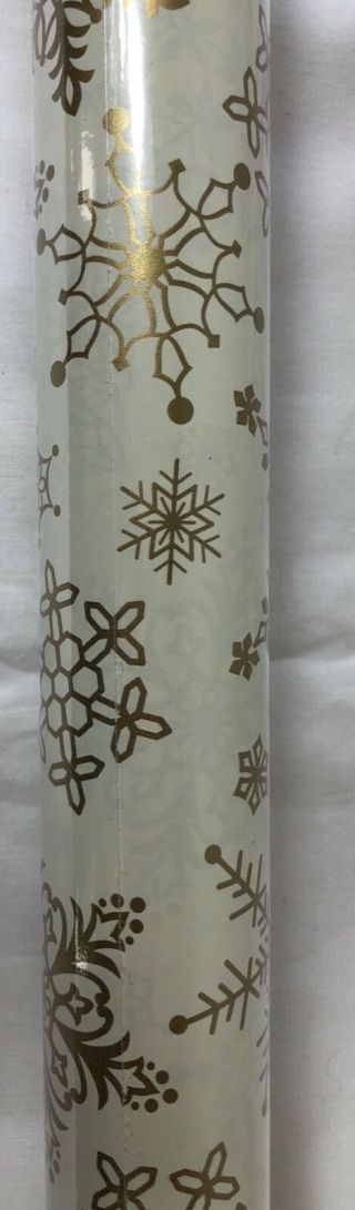 Hallmark Gold Snowflakes Christmas Gift Wrapping Paper 50 Square Feet, 2