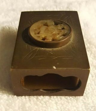 Vintage Metal Pocket Match Box Holder w/ Collectible Victoria Match Box 3