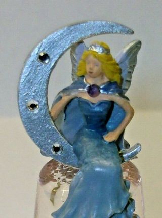 A STERLING CLASSIC FLOWER FAIRY THIMBLE - - SWINGING ON THE MOON - - 2
