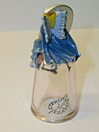A STERLING CLASSIC FLOWER FAIRY THIMBLE - - SWINGING ON THE MOON - - 3