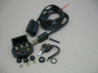 Vtg Singer 201 - 2 Sewing Machine Good Light Switch & Plug Block W/ Power Cord