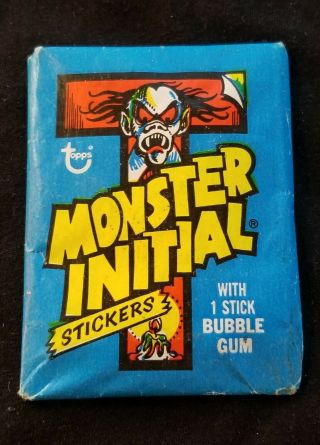 1974 Topps Monster Initial Wax Pack Pack