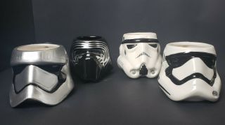 Disney Star Wars Land Kylo Ren First Order Storm Trooper Phasma 4 Mugs