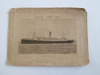S.  S.  Megatatnic White Star Line Abstract From Log Nov 5 1921,  Ship Photo And Log