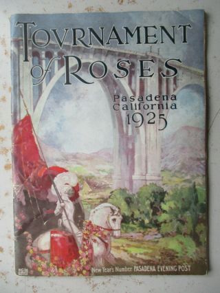 1925 Pasadena California Tournament Of Roses Souvenir Parade Program