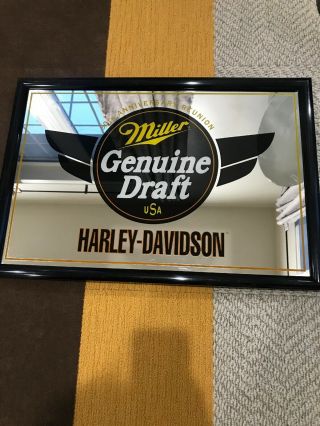 Miller Draft - Harley Davidson 90th Anniversary Reunion Mirror