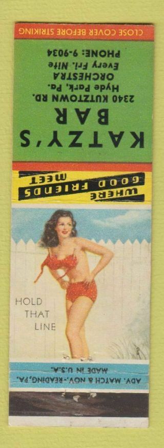Matchbook Cover - Katzy 