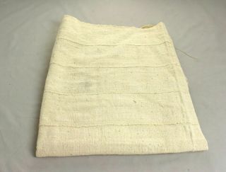African Handwoven Mud Cloth Bambara Fabric (plain White)