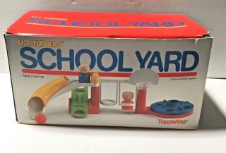 Vintage Tuppertoys School Yard Set - Complete,  Box,