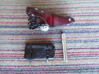 Butchers / Trade / Vintage Bike Leather Saddle,  Clamp,  Seat Post And Bag