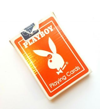 Vintage Playboy Orange Deck Atlantic City Hotel Casino Playing Cards