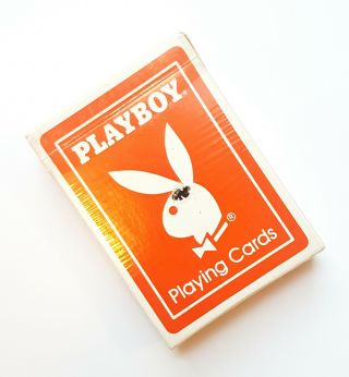 Vintage Playboy Orange Deck Atlantic City Hotel Casino Playing Cards 2