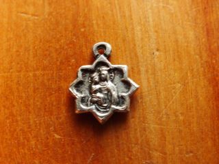 Antique Small Religious Star Shape Medal St Ann BeauprÉ To Cure Diseases