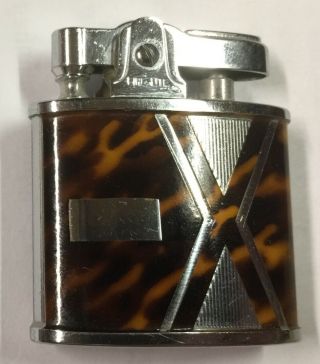 Vintage Fire - Lite Leader Pocket Cigarette Lighter W/box Tiger Enamel Japan