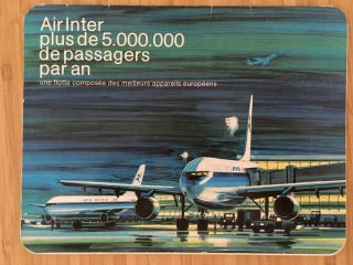 Air Inter France Profile Brochure 1977 Route Map A300 Caravelle Mercure F27