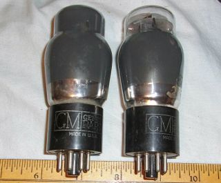 (2) General Motors 6v6g Audio Power Tubes By Rca Test Ok 1930 