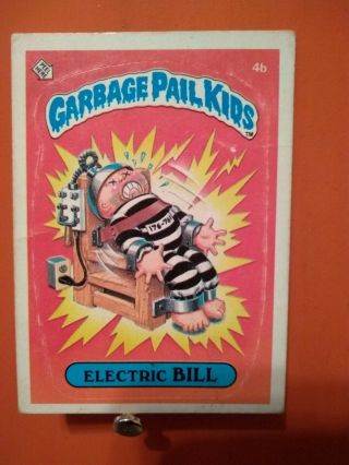 Vintage Garbage Pail Kids 1985 Series 1 Electric Bill.  4b