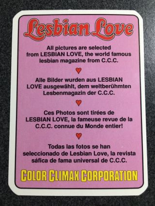 Lesbian nude playing cards deluxe 1992 3