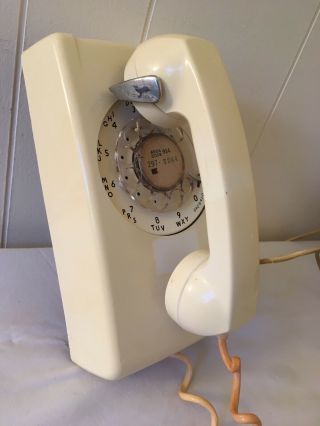 Vintage Western Electric Wall Mount Rotary Dial Phone With Extra Long Cord