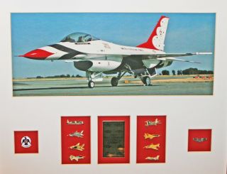 Usaf United States Air Force Thunderbird Historical Aircraft Pins Photo 16x20