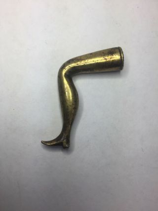 Antique Brass Pipe Tamper C1800 Ladies Leg Pipe Tamper
