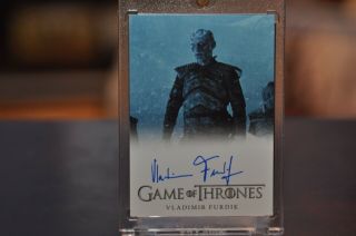 Game Of Thrones Season 6 Vladimir Furdik As Night King Autograph Card Full Bleed