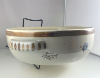 Vintage Ken Edwards El Palomar Blue Bird Stoneware Lidded Bowl - 5qt Casserole 2