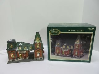 Dickens Collectables Victorian Series - Porcelain Lighted House Train Station