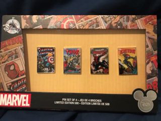 Marvel Avengers Comic Book Cover Pin Hulk Captain America Spiderman Disney D23