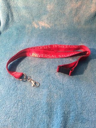 Universal Studios Orlando Red Lanyard With Hook Without Clear Id Holder